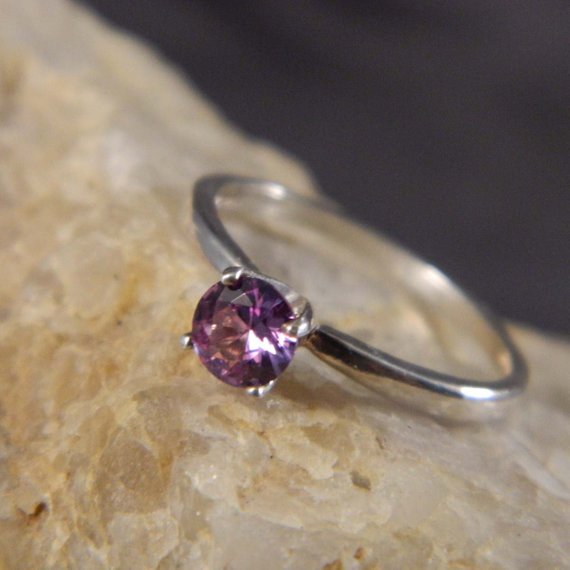 Sterling Silver and Alexandrite Ring
